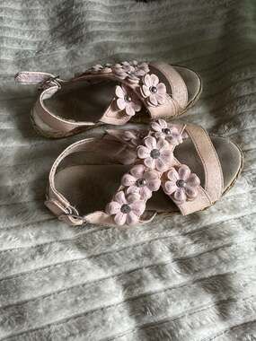 UGG Kids Poppy Pink Floral Espadrille Sandals